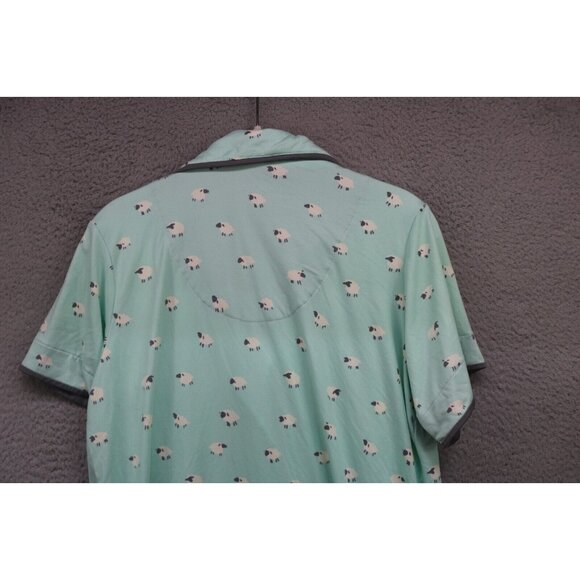 Munki Munki Pajama Set-Sheep-Drawstring-Pockets-Size Medium-Capri-Soft - Picture 9 of 16